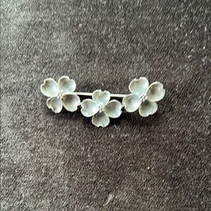 Sterling Silver Floral Silver Brooch
